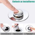 thumbnail image 4 of Paquete de 2 desagües universales para fregadero, tapón emergente para bañera, cocina, fregadero (orificio de drenaje de 32-42 mm), 4 of 5