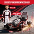 thumbnail image 6 of Track Seven 24V Electric Go Kart for Kids, Drift Crazy Cart with 400W Motors, Max 7 Mph, Protective Roll Cage, Metal Frame, 5-Point Harness, Bluetooth, 24V Ride on Toy Car Kart for Kids Aged 6+, Red, 6 of 8
