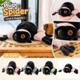thumbnail image 2 of Spider Plush Toy with Large Sparkly Eyes, Soft Striped Legs Stuffed Insect Doll for Halloween Decoration and Playful Accessory Display Collection, 2 of 6