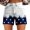 Blue, variant on Womens ShortsBBWASDBCasual Retro Boho Floral Printed Relaxed Fit Summer Beach Pants with PocketsBButton Elastic Waist Workout ShortsBOutdoor Fashion ClothesB(Blue,M)