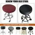 thumbnail image 4 of Round Leather Stool Covers, Waterproof Faux Leather Seat Protector with Elastic Bands for Round Bar Stools, Easy to Install and Clean, Sturdy and Durable, 4 of 6