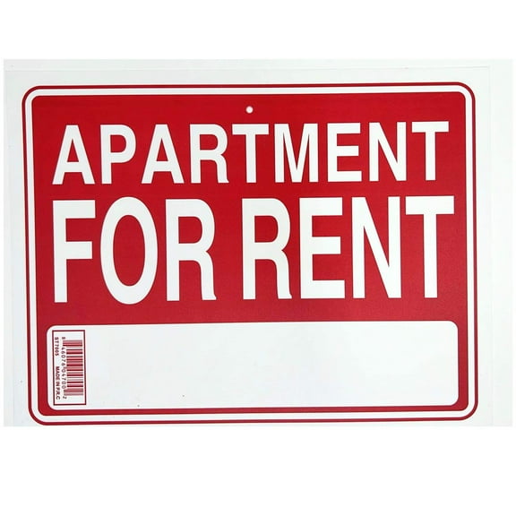 9"X12" "APARTMENT FOR RENT" Plastic Signage Sign-1CT