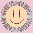 thumbnail image 2 of Girl's Lost Gods Good Vibes Only Music Festival  Graphic Tee Light Pink Small, 2 of 4