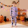 thumbnail image 2 of CAICJ98 Halloween Pajamas Toddler Girl Pumpkin Ghost Boys Pajamas Pjs Sets Kids 2 Piece Long Sleeve Soft Cotton Sleepwear (2-3 T,Light Purple), 2 of 9