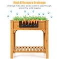 thumbnail image 6 of Costway 8 Grids Raised Garden Bed Elevated Planter Box Kit Wood w/Liner & Shelf, 6 of 12