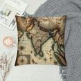 thumbnail image 2 of YANMS Throw Pillow Covers Vintage Map India and Southeast Asia Map India Old Vintage Thailand Antique Asia Indonesia for Couch Living Room, 2 of 5