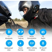 EJEAS Motorcycle Helmet Bluetooth Intercom 2 Rider 800M