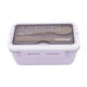 thumbnail image 1 of Cajas Bento De 3 Compartimentos, Fiambrera Térmica De Silicona De Plástico Inodoro Con Palillos De Cuchara Para Trabajadores Para La Escuela Para La Oficina Para Estudiantes ANGGREK Púrpura, 1 of 8