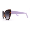 thumbnail image 3 of Girls Kids Size Oversize Cat Eye Retro Sunglasses Tortoise Lavender Smoke, 3 of 4