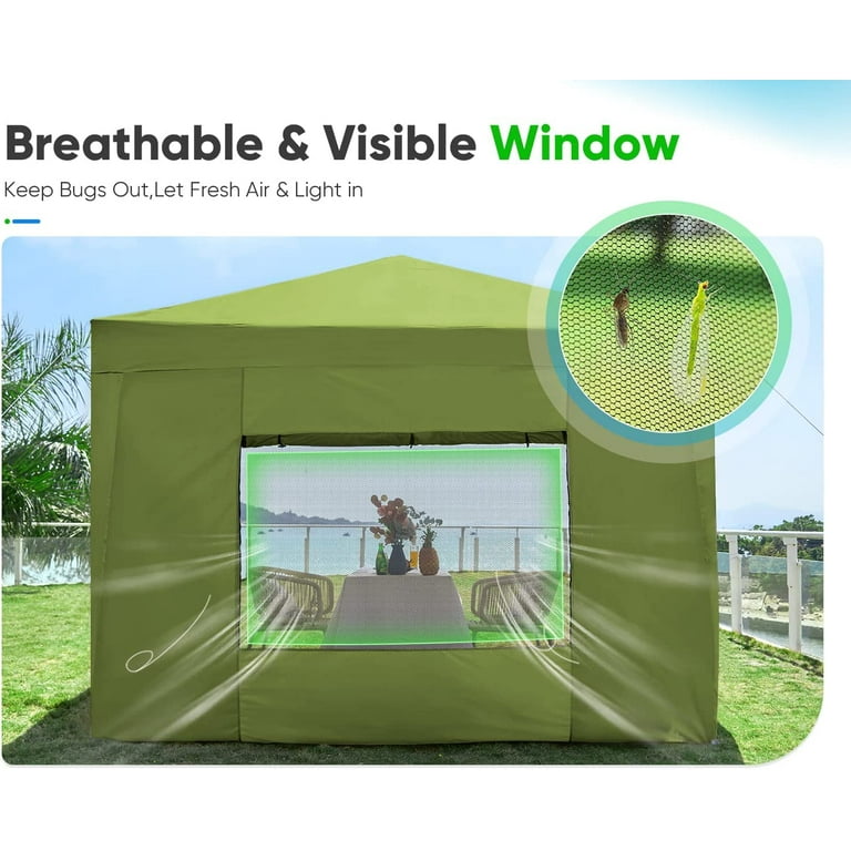 Quictent 10'x10' Pop Up Canopy Camping Tent with Zip