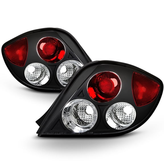 Black Fits 2003 2004 2005 Tiburon Tail Lights Brake Lamps Left Right 03-05 Pair