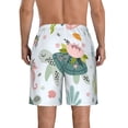 thumbnail image 3 of Kll Turtle And Sea Life Men'S Casual Summer Beach Shorts Hawaiian Shorts With Pockets-3x-Large, 3 of 9