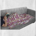 thumbnail image 6 of Anime Soft Flannel Fleece Throw Blanket, Pattern with Funny Kawaii Faces Showing Various Different Emotions, Cozy Plush for Indoor and Outdoor Use, 70" x 90", Pale Pink White, by Ambesonne, 6 of 6