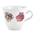 thumbnail image 5 of 7.6 fl oz (225 ml) Porcelain Kids Plates and Mug Set Kid's Porcelain Dinnerware Set of 3 Tableware Set for Kids Deep Plate Flat Plate and Kid's Mug (Cats), 5 of 9