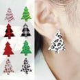 thumbnail image 3 of EOEMY Women'S Acrylic Christmas Tree Earrings Ear Stud Charm Jewelry Xmas Wholesale-#3, 3 of 9