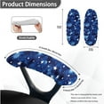 thumbnail image 6 of SCRAWLGOD Starry Sky 3 Pieces Set Computer Chair Cover with Arm Rest Covers Easy to Remove Desk Chair Seat Protector Breathable Rotating Chair Slipcover, S, 6 of 7