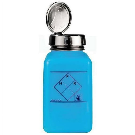 Menda Dispensing ESD Bottle,6 oz.,HDPE,Blue 35259