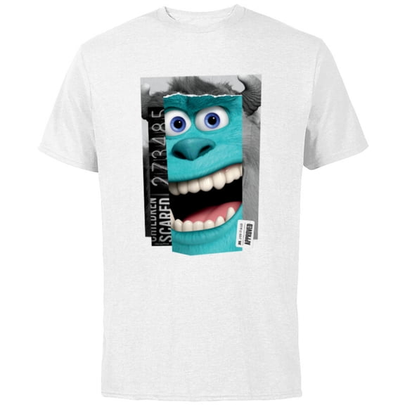 Disney and Pixar’s Monsters, Inc. Sulley Top Scarer - Short Sleeve Cotton T-Shirt for Adults - Customized-White
