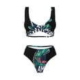 thumbnail image 4 of Daiia Hungry Tyrannosaurus Women's Bikini Set Two Piece Swimsuit High Waisted Bikini Adjustable Straps Bikini Perfect for Beach, Pool, and Summer Vacation-Medium, 4 of 9