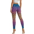 thumbnail image 2 of Renewold Colorful Gradient Leopard Print Womens Yoga Leggings with Pockets Workout Leggings Full Length High Waisted Running Pants Non See-Through Athletic Tights Printed Tights, S, 2 of 8