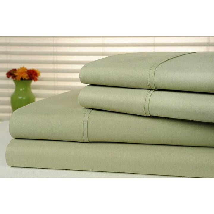 1800 Count Bamboo Egyptian Comfort Extra Soft Solid Bed Sheets 4 Piece Set - 8 Colors - Queen / Taupe