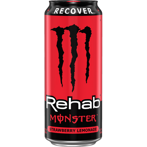 Monster Energy Rehab Strawberry Lemonade, Tea   Energy 15.5 fl oz, 1 count