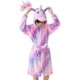 thumbnail image 1 of Bata de algodón para niñas y niños, toalla con capucha de unicornio y animal, 1 of 6