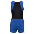 thumbnail image 2 of Alvivi Kids Girls Boys Athletic Tank Top Gymnastics Workout Leotards Wrestling Singlet with Shorts Blue 6, 2 of 7