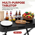 thumbnail image 6 of Royal Gourmet GD3701 Portable Collapsible Grill Stand for GD4002TP & GD4002T, Folding Grill Cart Trolley for Outdoor Cooking Camping, Tailgating & Patio, BBQ Stand Trolley, Black, 6 of 12