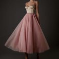 thumbnail image 2 of Moda Casual con cuello en V malla vestido de retazos sin mangas Camis mujeres vestido de mujer vestidos de noche Pompotops lopia1000852, 2 of 9