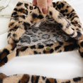thumbnail image 3 of Bolso de hombro retro de amor de leopardo de felpa para mujer de 5 piezas (leopardo), 3 of 7