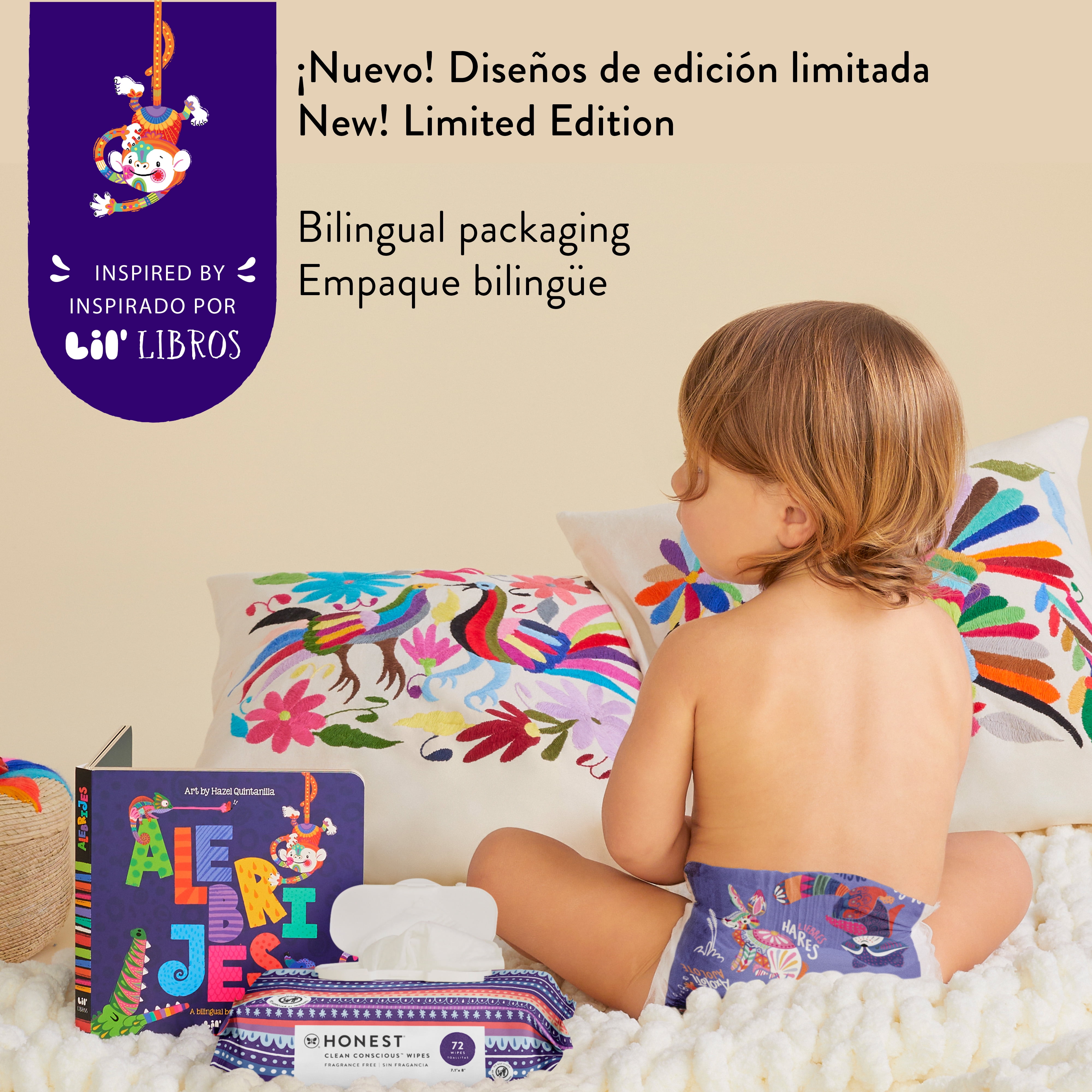 The Honest Company, Clean Conscious Diapers™, Alebrijes Magicos + Colores Misticos, Size 3, 96 Count Large Box