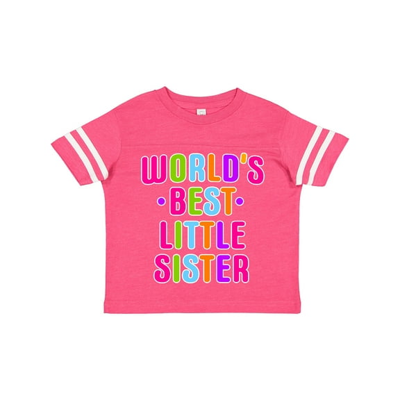 Inktastic Worlds Best Little Sister Girls Toddler T-Shirt