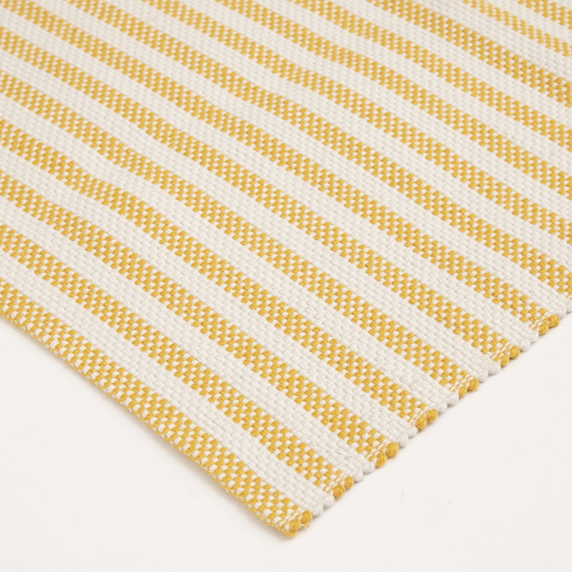 Home Décor Collection 24" x 36" Yellow Stripe Outdoor Layering Rug