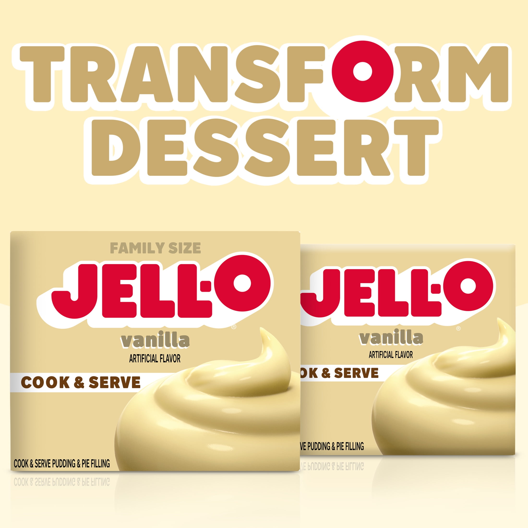 (24 pack) Jell-O Cook & Serve Vanilla Pudding & Pie Filling Mix, 4.6 oz Box