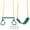 Green Belt Swing and Trapeze Bar Rings, variant on RedSwing Belt Swing Seat for Kid with 66" Heavy Duty Chains, Playground Swing Set Replacement Accessories with Snap Hooks, for Outdoor Backyard Play Safety, Green