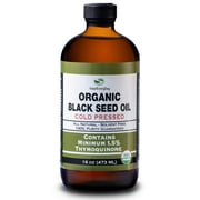 HalalEveryDay Black Seed Oil 16 oz (473ml) - USDA Organic 100% Pure & Natural Cold Pressed Cumin Nigella Sativa