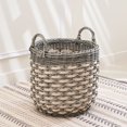 thumbnail image 2 of Valeria 14 Pouces Pot de Résine Ronde et Panier à Linge avec Poignées- Taille M, 2 of 2
