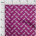 thumbnail image 2 of oneOone Cotton Jersey Dark Magenta Fabric Animal Fabric For Sewing Printed Craft Fabric By The Yard 58 Inch Wide, 2 of 5