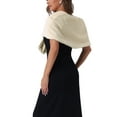 thumbnail image 3 of INSPIRE CHIC Women's Faux Fur Shawl Stole Winter 1920s Bridal Wedding Wrap XS Beige, 3 of 6
