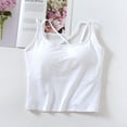 thumbnail image 2 of Womens Yoga Tank Tops for Women Built In Shelf Bra锛學omens Criss-Cross Back Camisole Padded Strappy Brassiere B/C Cups Strappy Back Activewear Workout Compression T-Shirt Bra, 2 of 5