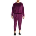thumbnail image 2 of Terra & Sky Women's Plus Size Velour Pullover Top, 2 of 5