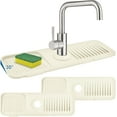 thumbnail image 1 of HSHDLDF 2 Pcs Garde-Éclaboussures d'Évier de Cuisine, Poignée de Robinet en Silicone Plateau de Récupération d'Éclaboussures, Support d'Éponge de Cuisine Tapis Absorbant pour Accessoires d'Évier de Cuisine Salle de Bain 17.7 Pouces x 5.5 Pouces, 1 of 7