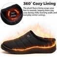 thumbnail image 4 of Knivor Unisex Scuff Slippers for Women Men Puffy Padded Upper Fleece Lined Water‑Resistant Winter House Shoes Non‑Slip Indoor Outdoor Slip‑On Slippers, 4 of 10