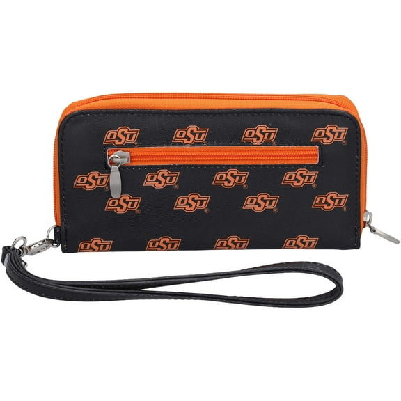 Eagles Wings Ladies Oklahoma State University Wristlet Womens Leather Wallet Cellphone Money Holder