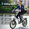 thumbnail image 2 of Electric Bike - 500W Folding Ebike with Stylish 20" Wheels, 48V Lithium Battery for 40 Miles Range and 20MPH Speed, 2 of 7