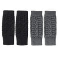 thumbnail image 2 of Holzlrgus 2 Pairs Womens Fingerless Gloves Winter Warm Knit Crochet Thumbhole Arm Warmers, 2 of 6