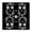Symmetrical Flower Pattern, variant on Stupell Industries Eclectic Curved Fractals & Leaves Black Floating Frame Canvas Art, 18 x 18, by El Perkin