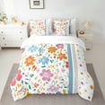 thumbnail image 2 of jejeloiu Cartoon Floral 7-Piece Bedding Comforter Set,Multicolor Polka Dotscolorful King Bedding Sets,Kawaii Flower Bed Sheets For Children,Super Cozy Room Decor, 2 of 8