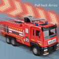 thumbnail image 4 of 1:50 Fire Truck Alloy Diecast Simulation Sprinkler Toy With Light Music Water Spray Rescue Car Children's Toy Firefighter Truck, 4 of 4